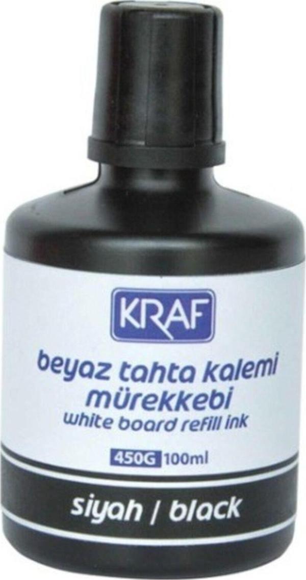 Kraf Beyaz Tahta Kalem Mürekkebi 100Ml Siyah 450G 6'Lı Paket - Image 1