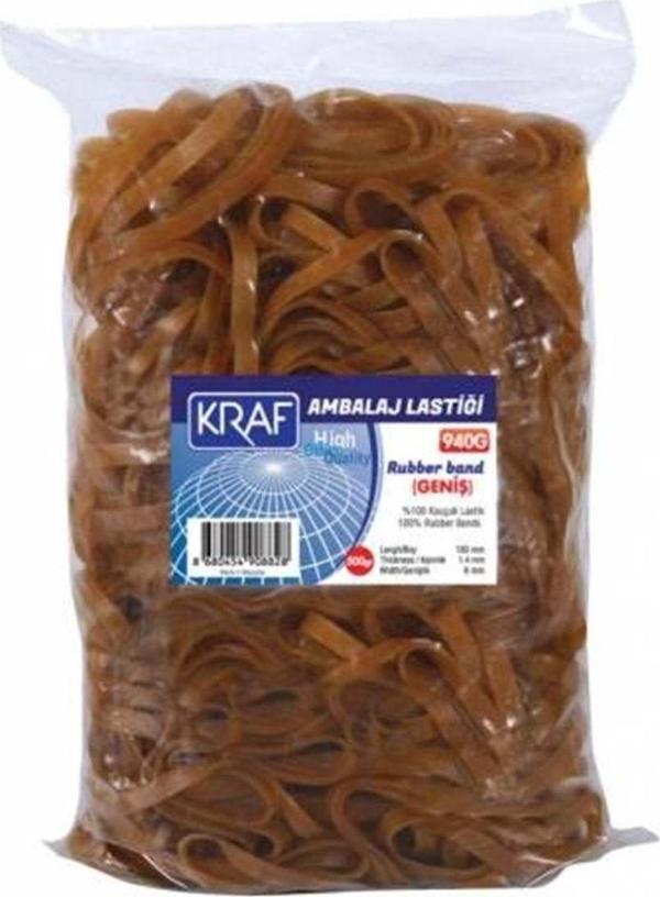 Kraf Geniş Ambalaj Lastiği %100 Kauçuk 500 gr. (940G) - Image 1