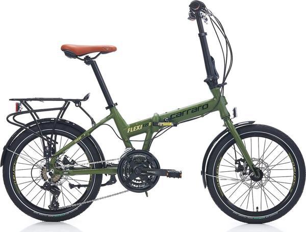 CARRARO FLEXI 121D 20 JANT KATLANIR BİSİKLET 350H 21-V MD MAT HAKI-YESIL-SIYAH  - Image 1