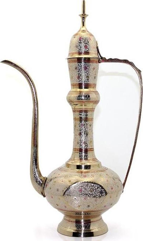 Dekoratif Pirinç Adalet Terazisi Heykel Biblo 48 Cm ksk180. - Image 1