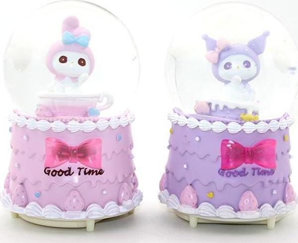 Kuromi Işıklı Müzikli Kar Küresi 16 Cm Alk1851 - Image 1