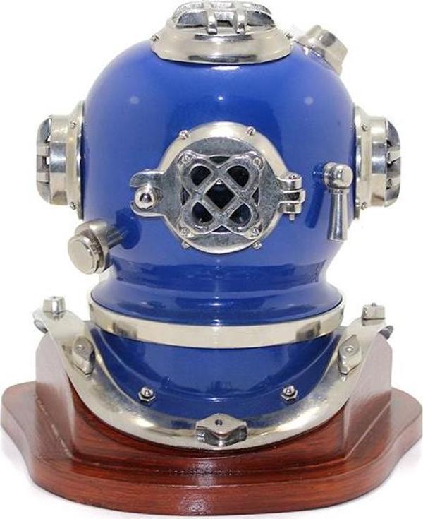 Pirinç Dalgıç Başlığı 24 Cm Mavi KSK332MAVİ - Image 1