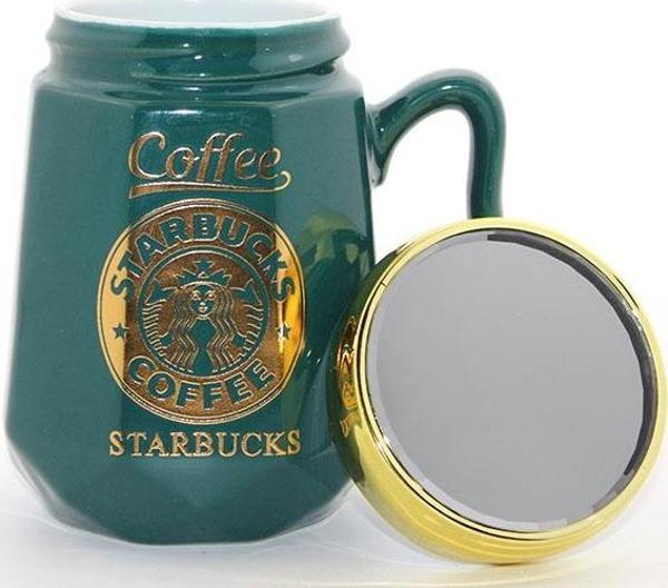 Starbucks Ayna Kapaklı Kupa Bardak Alk1270 - Image 1