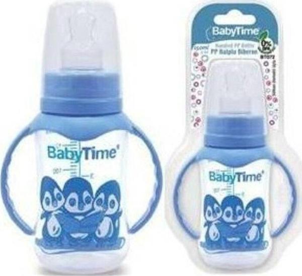 Babytime Silikon Damak Uçlu Kulplu Pp Biberon 150 ml - Image 1