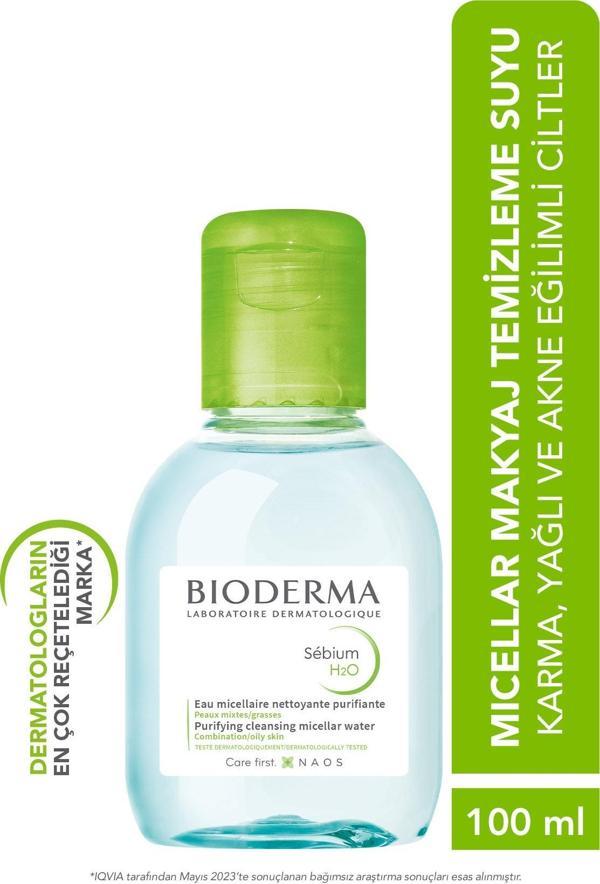 Bioderma Sebium H2O Karma, Yağlı ve Akne Eğilimli Ciltler için Micellar Makyaj Temizleme Suyu 100 ml - Image 1