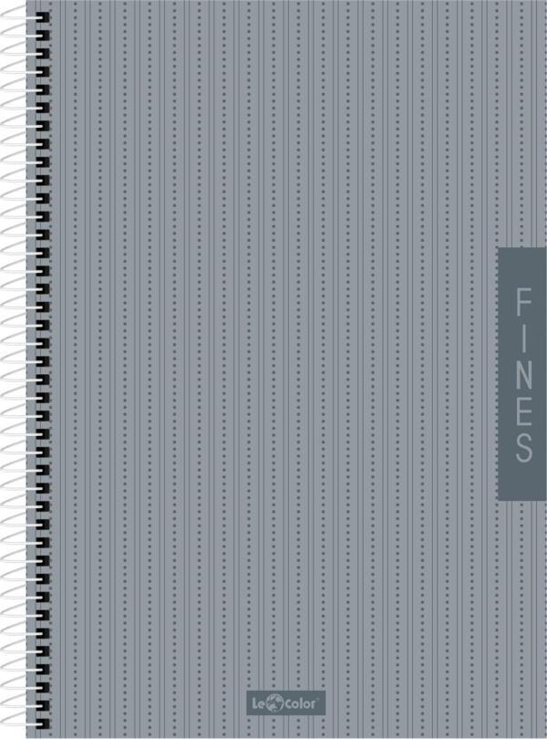 Fines Ofis Defter A4 Spiralli Kareli Gri - Image 1