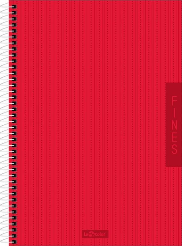 Fines Ofis Defter A4 Spiralli Kareli Kırmızı - Image 1