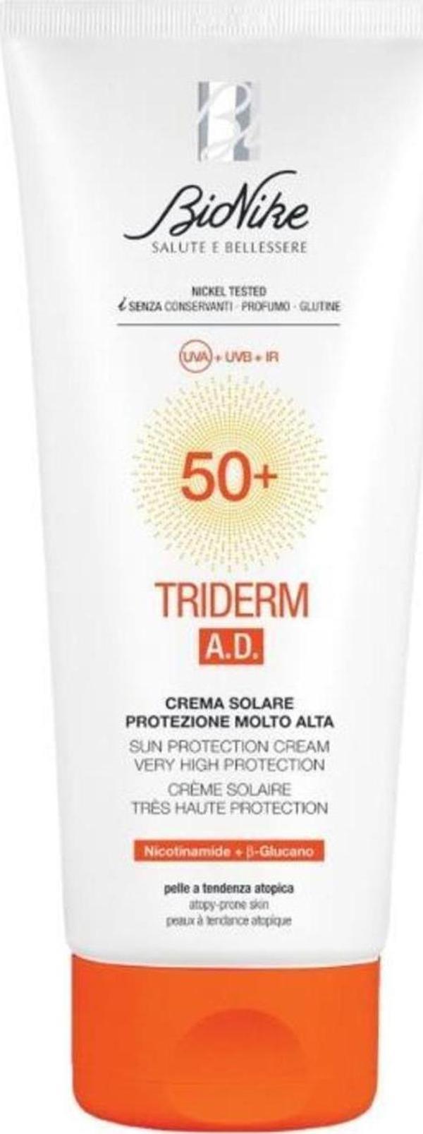BioNike Triderm A.d. Sun Protection Cream 50 200 ml - Image 1