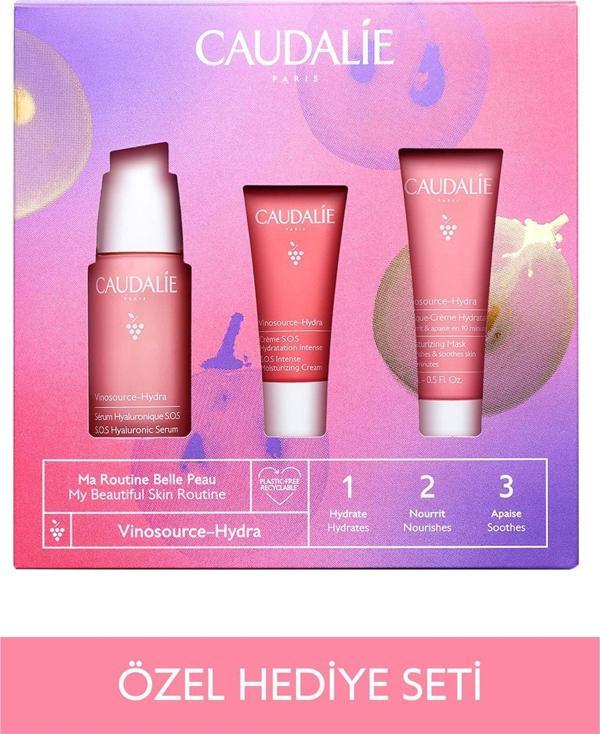 Caudalie Vinosource-hydra Nemlendirici Bakım Seti Serum 30 Ml + Bakım Kremi 15 Ml + Nem Maskesi 15ml - Image 1