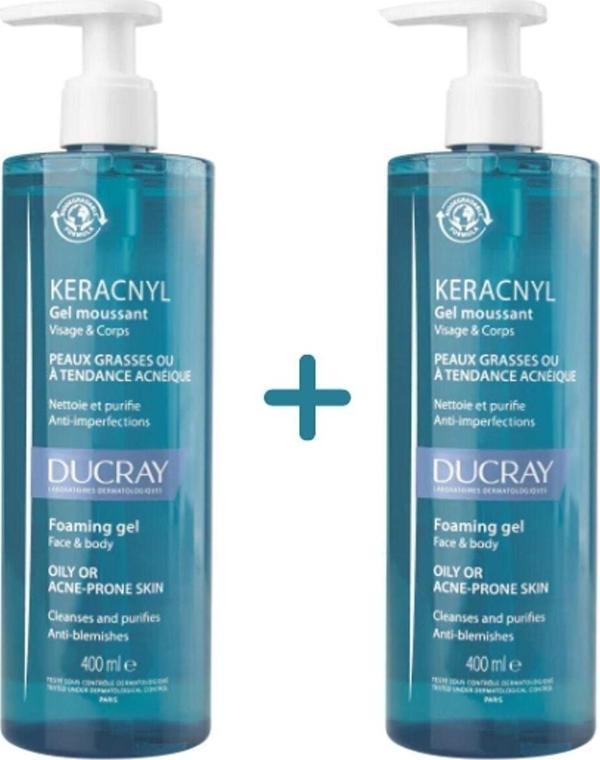 Ducray Keracnyl Yağlı Ve Akneye Eğilimli Ciltler Için Yıkama Jeli 400 ml X2 Adet - Image 1
