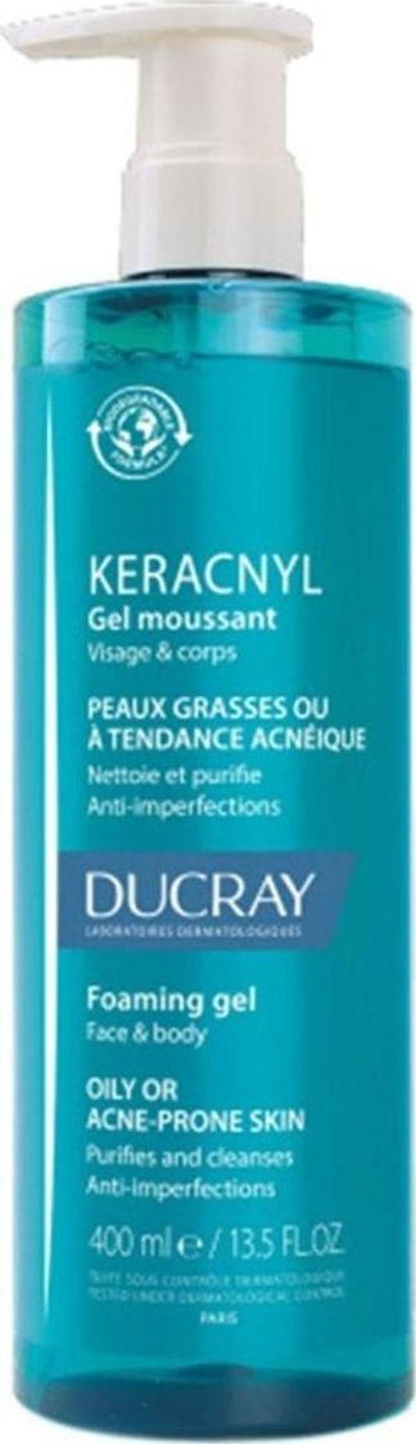 Ducray Keracnyl Yağlı Ve Akneye Eğilimli Temizleme Jeli 400 Ml - Image 1