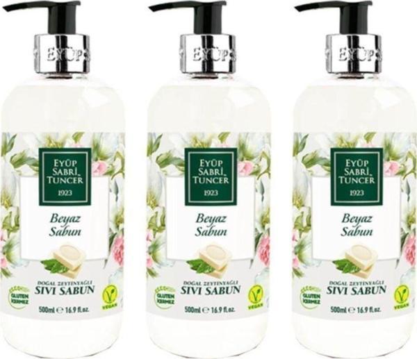 Eyüp Sabri Tuncer Beyaz Sabun Sıvı Sabun 500ml - 3 Adet - Image 1