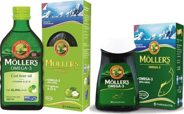 Möller's Möllers Elma Aromalı Balık Yağı Şurubu Ve Möllers Kapsül - Image 1
