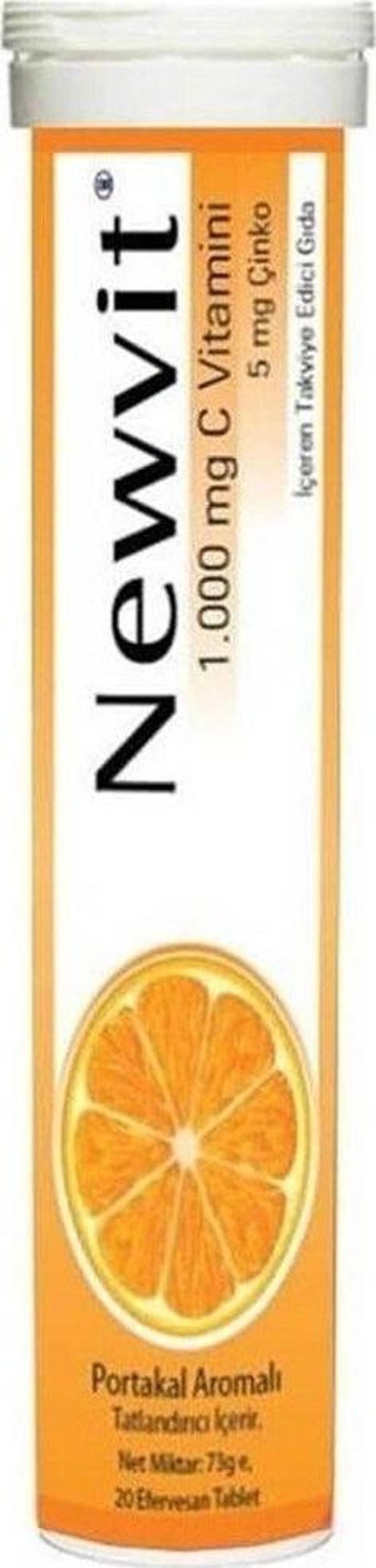 Newvit Vitamin C 1000 Mgr 20 Efervesan Tablet - Image 1