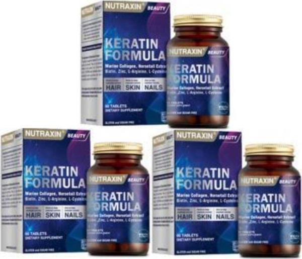 Nutraxin Keratin Formula 60 Tablet X 3 Adet - Image 1