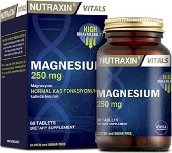 Nutraxin Magnesium 250 Mg 60 Tablet 3 Kutu - Image 1
