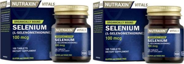 Nutraxin Selenıum 100 Mcg 100 Tablet-selenıum Takviyesi*2 Adet - Image 1