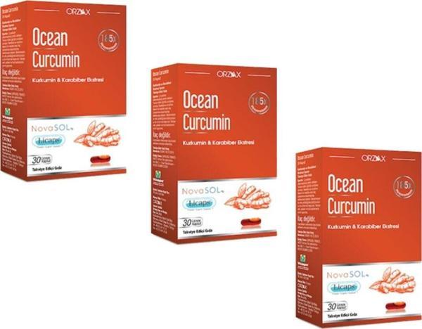 Ocean Curcumin 30 Kapsül X3 Adet - Kurkumin Ve Karabiber Ekstresi - Image 1