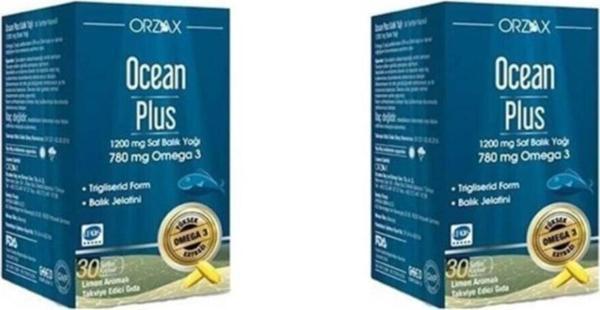 Ocean Plus 1200 Mg Omega 3 Saf Balık Yağı 30 Kapsül 2 Adet - Image 1