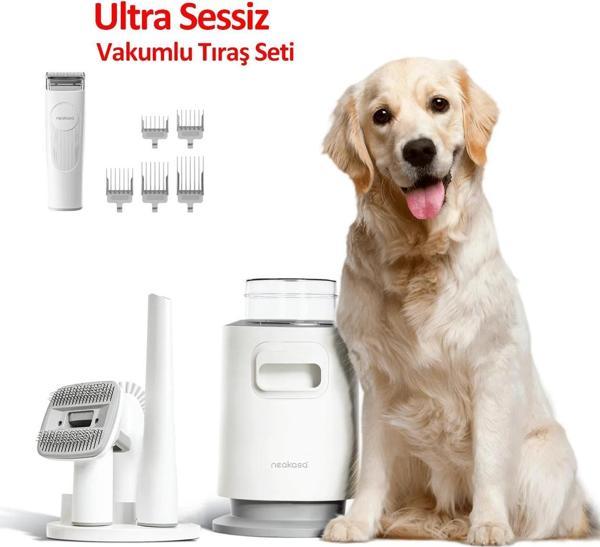 P0 Pro Vakumlu Kedi Köpek Tıraş ve Tarama Seti - En Sessiz Model - Image 1