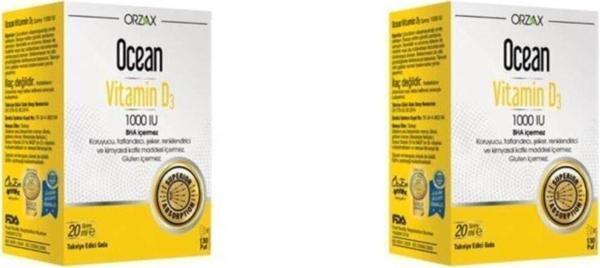 Ocean Vitamin D3 1000 Iu 20 ml Oral Sprey 2'li Paket  - Image 1