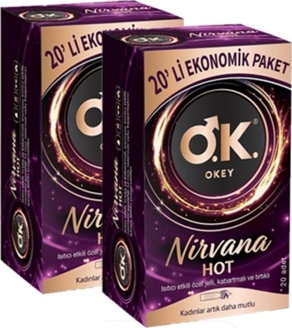 Okey Prezervatif Nirvana Hot 20 Li X 2 Adet (40 Lı) - Image 1