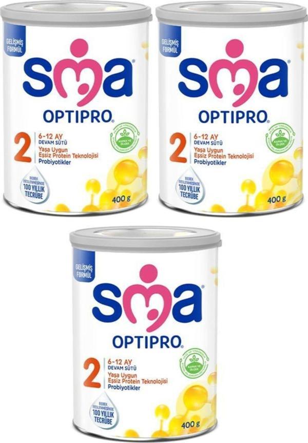 SMA Optipro Probiyotik 2 Devam Sütü 400 Gr X 3 Adet - Image 1