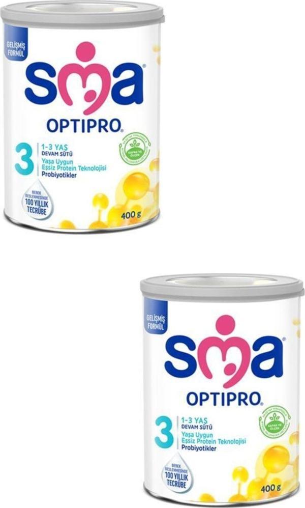 SMA Optipro Probiyotik 3 Devam Sütü 400  gr x 2 Adet - Image 1