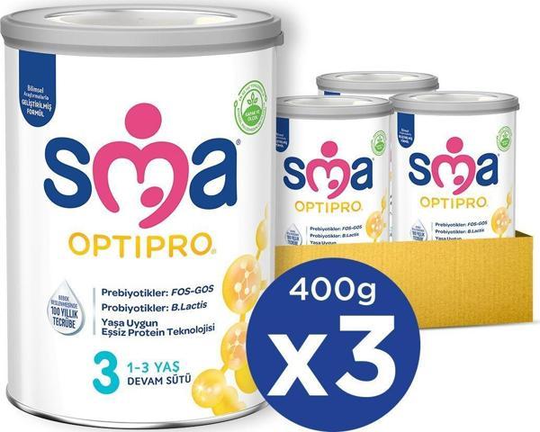 SMA Optipro Probiyotik 3 Devam Sütü 400  gr X 3 Adet - Image 1