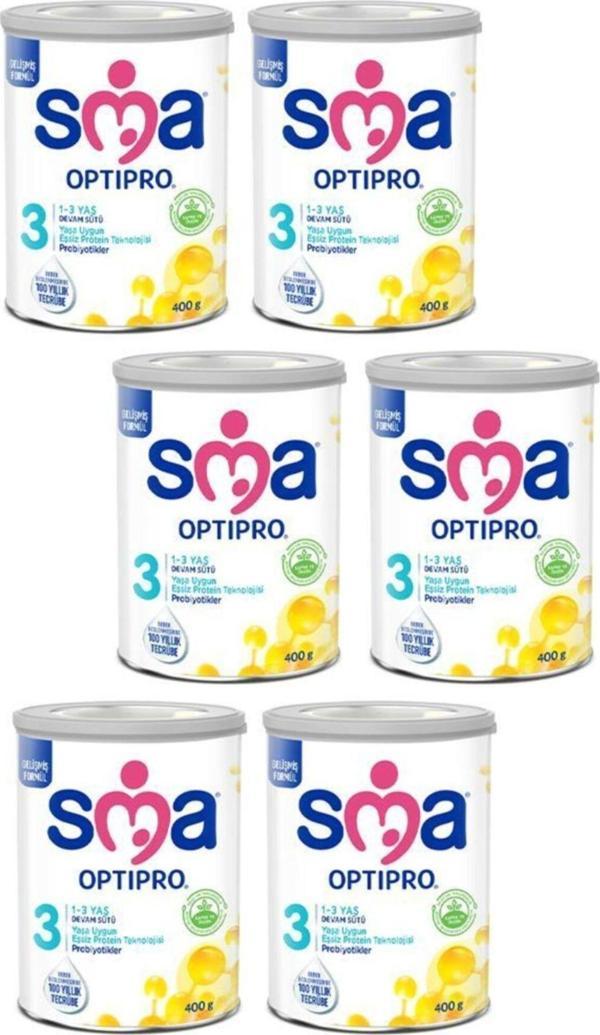 SMA Optipro Probiyotik 3 Devam Sütü 400  gr x 6 Adet - Image 1