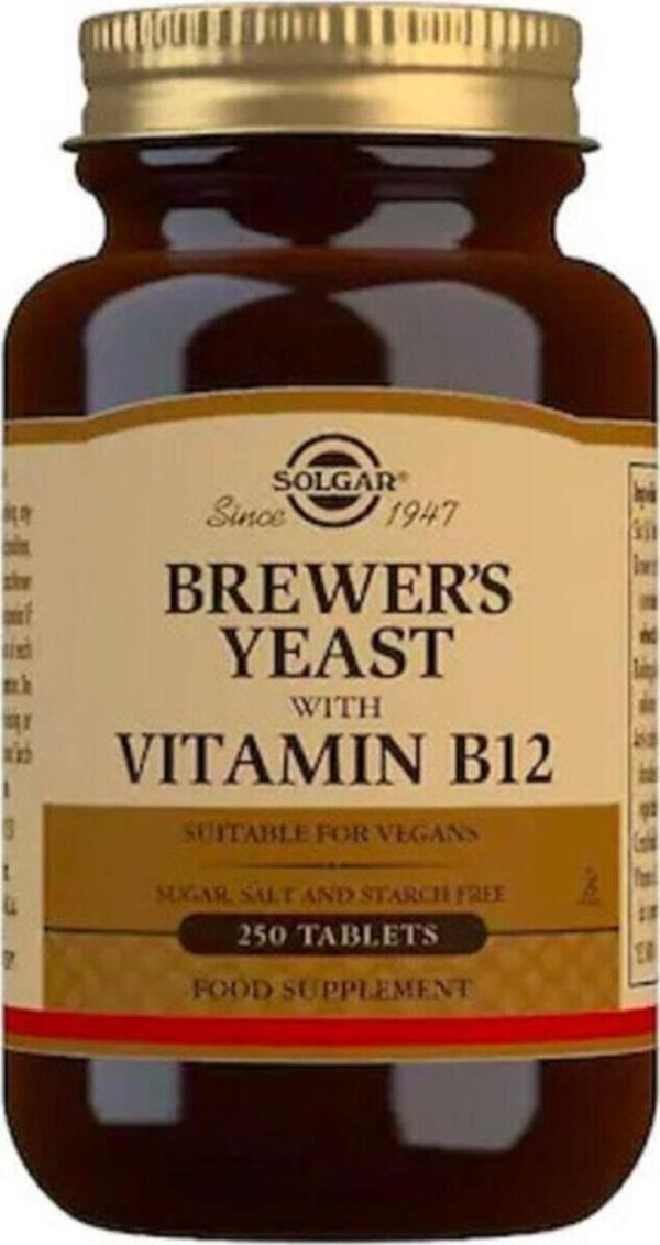 Solgar Brewer's Yeast With Vitamin B12 250 Tablet - Image 1