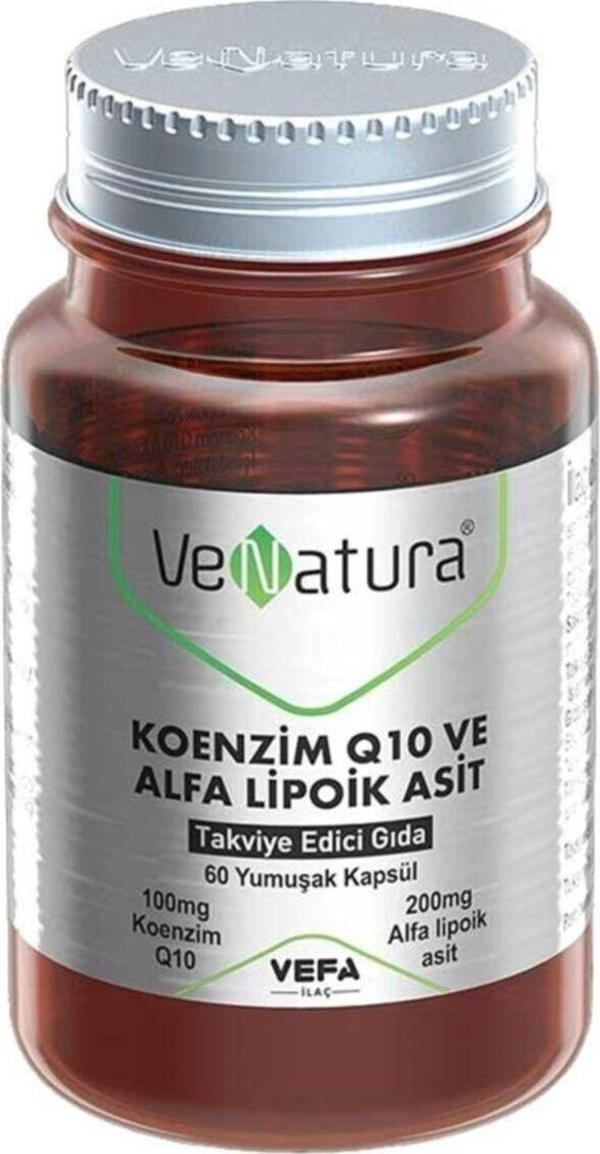 VeNatura Koenzim Q10 Ve Alfa Lipoik Asit Takviye Edici Gıda 60 Yumuşak Kapsül - Image 1