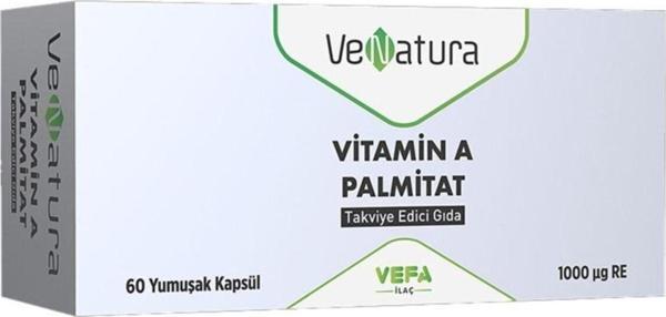 VeNatura Vitamin A Palmitat Takviye Edici Gıda 60 Yumuşak Kapsül - Image 1