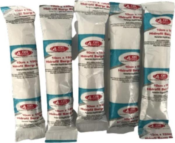 Damla Sağlık Ds Hidrofil Sargı Bezi 10 Cmx150 Cm 5'Li Paket - Image 1