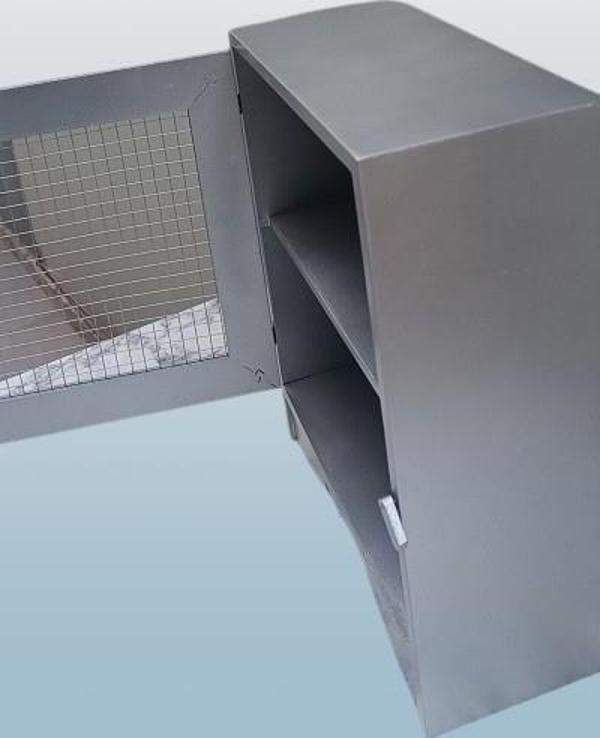 Hobi ADN 90354 Model Dekoratif Tezgah Telli Dolap Gümüş Gri Renk Ahşap MDF ElYapım - Image 1