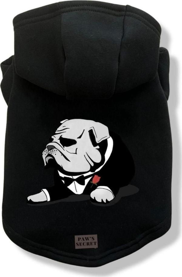 Paws Secret Köpek Kıyafeti Köpek Sweatshirt Hoodie Köpek Ürünleri Kedi Kıyafeti - Godfather L - Image 1