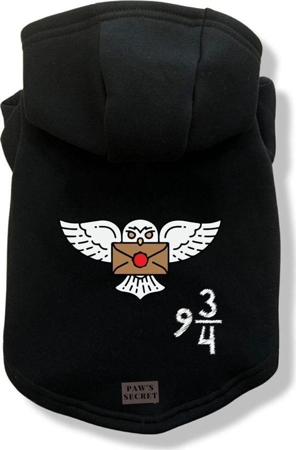 Paws Secret Köpek Kıyafeti Köpek Sweatshirt Hoodie Köpek Ürünleri Kedi Kıyafeti - Harry Potter Hedwig Başkuş L - Image 1