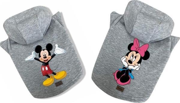 Paws Secret Köpek Kıyafeti Köpek Sweatshirt Hoodie Köpek Ürünleri Kedi Kıyafeti - Mickey ve Minnie İkili Ürün S - Image 1
