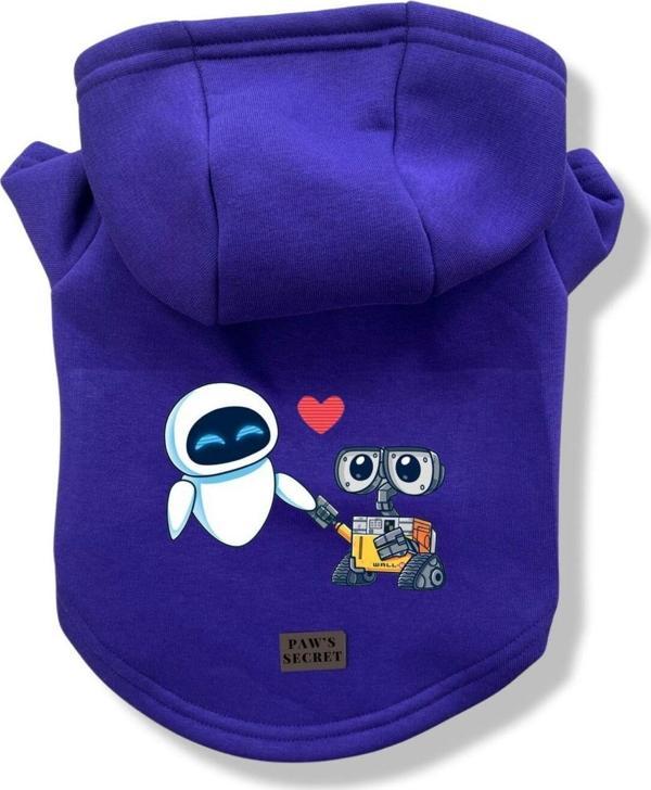 Paws Secret Köpek Kıyafeti Köpek Sweatshirt Hoodie Köpek Ürünleri Kedi Kıyafeti - Wall-e ve Eve L - Image 1