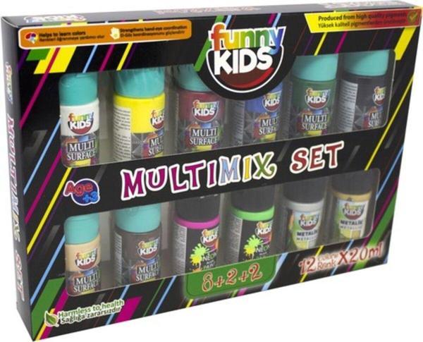 funny kids Rich 8 2 2 Multimix Set 12 Renk X 20 ml - Image 1