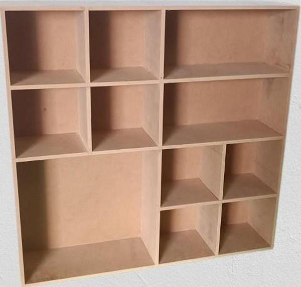 Hobi ADN 90355 MODEL Kupa Şişe Kavanoz Koyma Rafı Ahşap MDF HAM El Yapım - Image 1