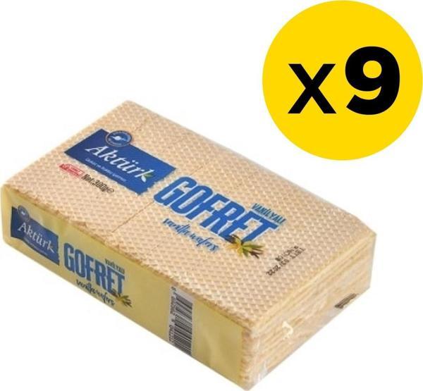 Aktürk Vanilyalı Gofret 300 gr 9 Adet - Image 1