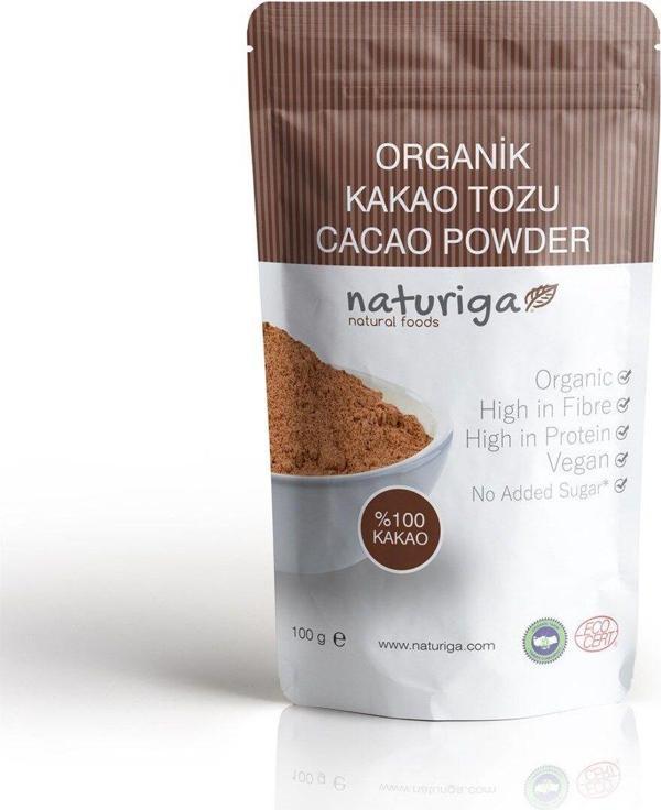 Naturiga Organik Kakao Tozu 100Gr - Image 1