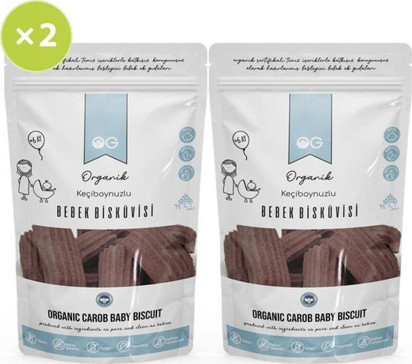 OG Natural 2'Li Organik Keçiboynuzlu Bebek Bisküvisi 2X150 Gr +6 Ay - Image 1