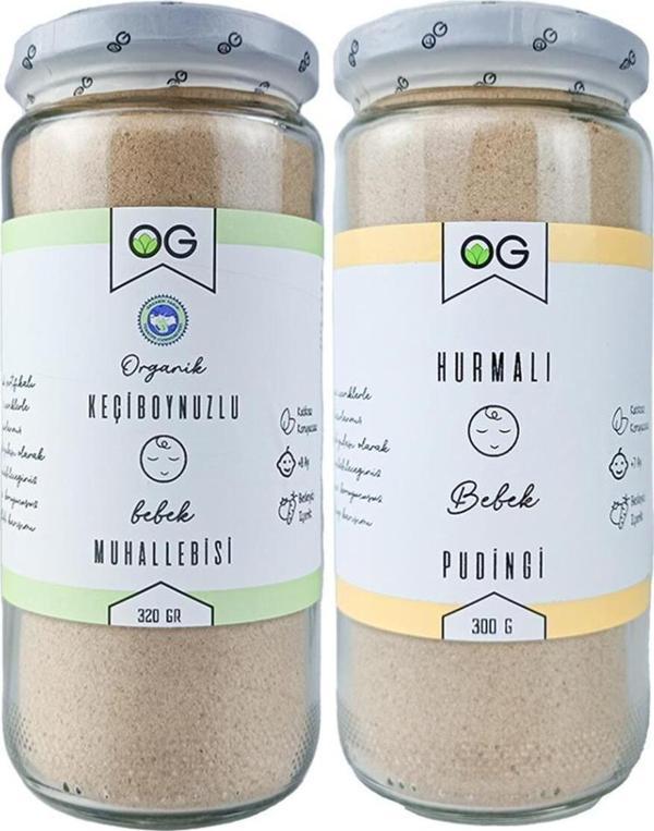 OG Natural Organik Keçiboynuzlu Bebek Muhallebisi Ve Hurmalı Bebek Pudingi Seti - Image 1