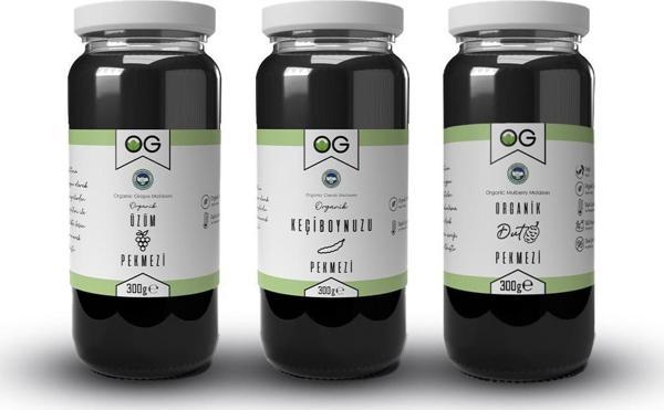 Organik Sertifikalı Pekmez Seti ( Dut, Üzüm, Keçiboynuzu ) 300 Gr - Image 1