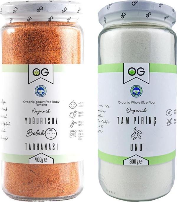 OG Natural Organik Yoğurtsuz Bebek Tarhanası ve Organik Tam Pirinç Unu +6 Ay - Image 1
