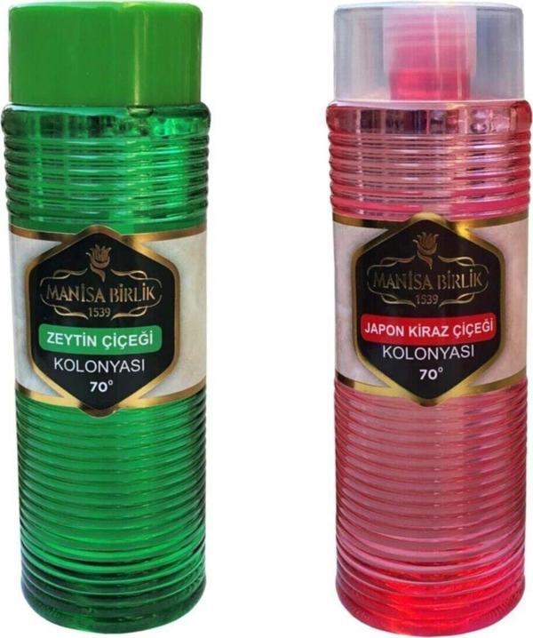 Manisa Birlik Zeytin Çiçeği Ve Japon Kiraz Çiçeği Kolonyası 400 ml 2 Adet 70 Derece - Image 1