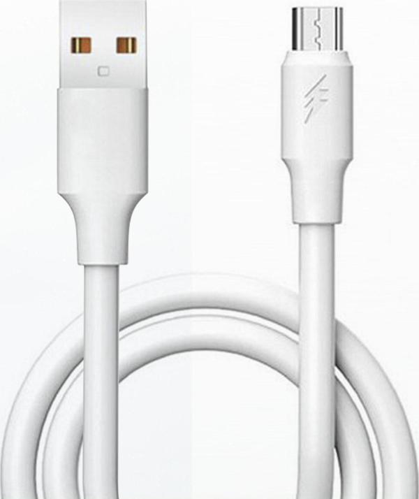 ScHitec 3A UsbA to Micro Hızlı Data ve Şarj Kablosu Poşetli Beyaz - Image 1
