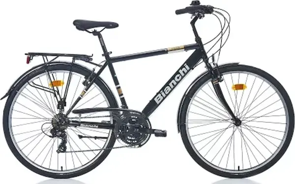 Bianchi Strada 104 V Fren 21 Vites 28 Jant Şehir Bisikleti Siyah Bej 49 Kadro - Image 1